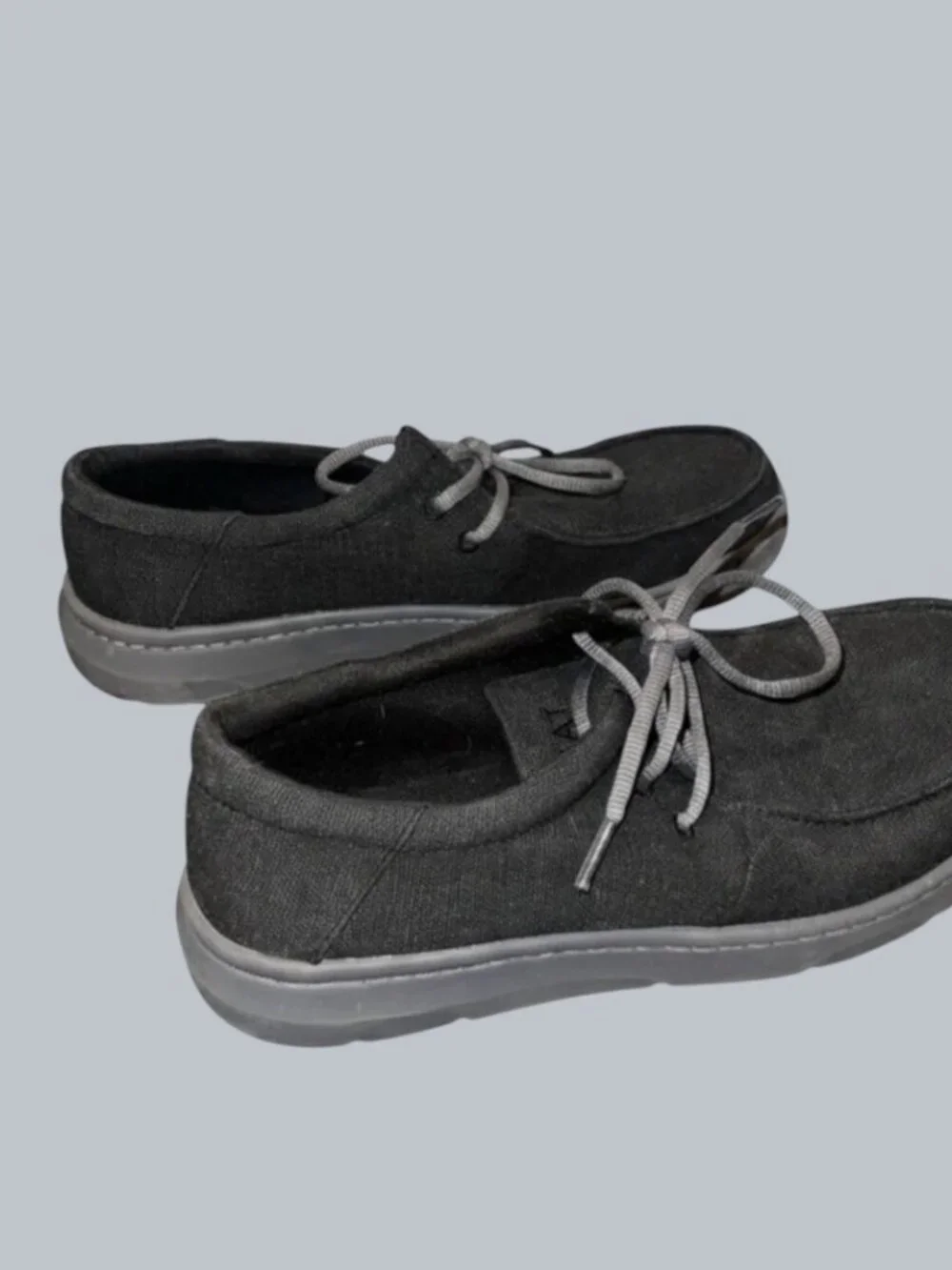 Ariat Canvas Stretch Hilo Charcoal Grey Shoes - Size 9.5
